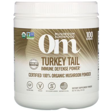 Траметес різнокольоровий OM Organic Mushroom Nutrition (Turkey Tail) 200 г