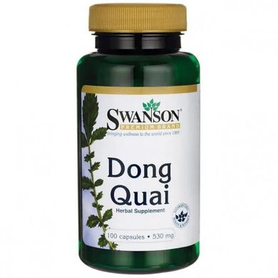 Донг Куай (Анжеліка), Донг Квай, Dong Quai, Swanson, 530 мг, 100 капсул