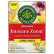 Traditional Medicinals, Organic Immune Zoom, лимонний імбир, без кофеїну, 16 чайних пакетиків в упаковці, 1,13 унції (32 г) фото