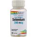 Селен, Selenium, Solaray, 200 мкг, 100 вегетаріанських капсул фото