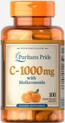 Вітамін С з біофлавоноїдами, Vitamin C with Bioflavonoids, Puritan's Pride, 1000 мг, 100 капсул