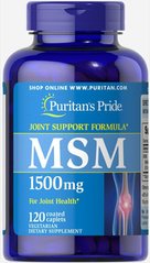 Метилсульфонилметан Puritan's Pride (Methylsulfonylmethane) 1500 мг 120 капсул купить в Киеве и Украине