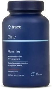 Zinc Gummies Elderberry Flavor Trace Minerals 60 gummies