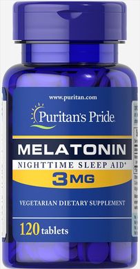 (СРОК!!!!) Мелатонин Puritan's Pride (Melatonin) 3 мг 120 таблеток купить в Киеве и Украине