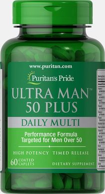 Ультра мужской плюс, Ultra Man™ 50 Plus, Puritan's Pride, 60 таблеток купить в Киеве и Украине