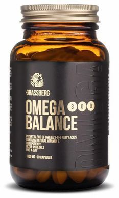 Omega 3-6-9 Grassberg (Omega 3-6-9 Balance) 1000 mg 90 capsules Translated part: Омега &rarr; Omega (already in English) Translated part: капсул &rarr; capsules (already in English) Final translation: Omega 3-6-9 Grassberg (Omega 3-6-9 Balance) 1000 mg 90 c