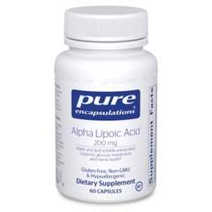 Альфа-ліпоєва кислота Pure Encapsulations (Alpha Lipoic Acid) 200 мг 60 капсул