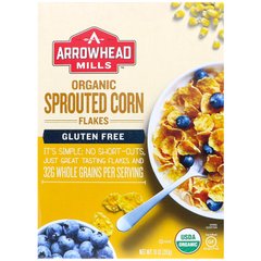 Пластівці з пророщеної кукурудзи органік Arrowhead Mills (Corn Flakes) 283 г