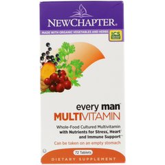 Чоловічі мультивітаміни, Every Man Multivitamin, New Chapter, 72 таблеток