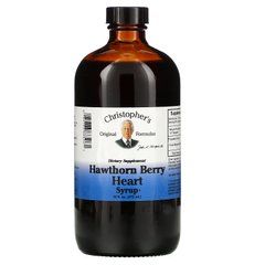 Сироп из ягод боярышника Christopher's Original Formulas (Hawthorn Berry Heart Syrup) 472 мл купить в Киеве и Украине