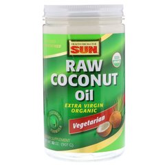 Сира кокосова олія, Raw Coconut Oil, Health From The Sun, 907 г
