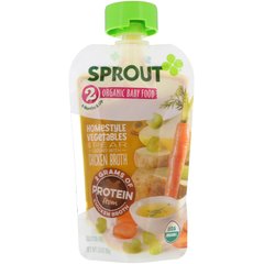 Дитяче харчування 2-й етап, Homestyle Овочі та груші, Sprout Organic, 3,5 унції (99 г)