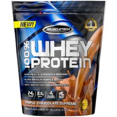 Muscletech, 100% сывороточный протеин, тройной шоколад, 5,00 фунта (2,27 кг) купить в Киеве и Украине