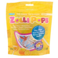 Льодяники для чистих зубів, апельсин, Zollipops, 15 льодяників ZolliPops, 3,1 унції