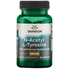 Ацетил-Л-Тирозин Swanson (N-Acetyl L-Tyrosine) 350 мг 60 капсул купить в Киеве и Украине