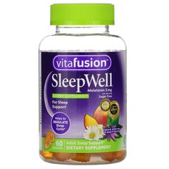 SleepWell, засіб, що поліпшує сон, для дорослих, VitaFusion, 60 жувальних таблеток