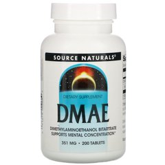 Диметиламиноэтанол Source Naturals (DMAE) 351 мг 200 таблеток купить в Киеве и Украине