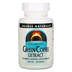 Экстракт зеленого кофе Source Naturals (Green Coffee) 500 мг 60 таблеток купить в Киеве и Украине