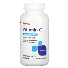 Витамин C с замедленным высвобождением, Vitamin C, Timed-Release, GNC, 1000 мг, 90 вегетарианских капсул купить в Киеве и Украине