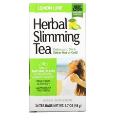 Растительный чай для похудения 21st Century (Herbal Slimming Tea) 24 пакетика со вкусом лимон-лайм купить в Киеве и Украине