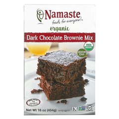 Namaste Foods, Organic, смесь темного шоколадного брауни, без глютена, 16 унций (454 г) купить в Киеве и Украине