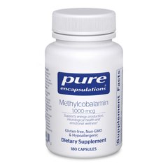 Метилкобаламин Pure Encapsulations (Methylcobalamin) 1000 мкг 180 капсул купить в Киеве и Украине