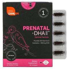 Пренатальные мультивитамины + ДГА Zahler (Prenatal + DHA) 60 капсул купить в Киеве и Украине
