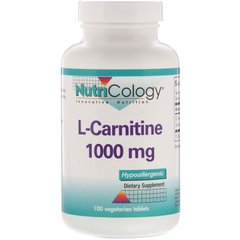 L-карнітин Nutricology (L-Carnitine) 1000 мг 100 таблеток.