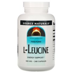 Лейцин Source Naturals (L-Leucine) 500 мг 240 капсул купить в Киеве и Украине