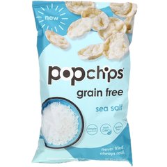Popchips, Картопляні чіпси, морська сіль, 4 унції (113 г)