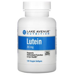 Лютеїн, Lutein, Lake Avenue Nutrition, 20 мг, 120 вегетаріанських капсул
