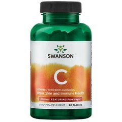 Вітамін С з біофлавоноїдами - PureWay-C, Vitamin C with Bioflavonoids - Featuring PureWay-C, Swanson, 1,000 мг 90 таблеток
