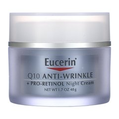 Нічний крем проти зморшок Q10 + PRO-ретинол, Q10 Anti-Wrinkle + Pro-Retinol Night Cream, Eucerin, 48 г