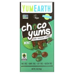 Цукерки з темного шоколаду з м'ятою YumEarth (Choco Yums Dark Chocolate Candies Mint) 70,9 г