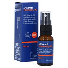Orthomol Vitamin D3+K2 Spray, Ортомол Спрей с витамином Д3 и K2, 20 мл купить в Киеве и Украине