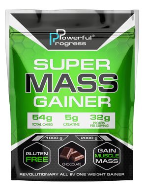 Гейнер вкус шоколад Powerful Progress (Super Mass Gainer) 1 кг купить в Киеве и Украине
