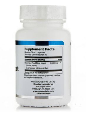 Beni Koji Red Rice Yeast by Douglas Laboratories (Beni Koji Red Rice Yeast) 60 capsules