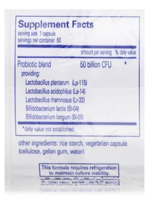 Probiotics Pure Encapsulations (Probiotic 50B) 60 capsules