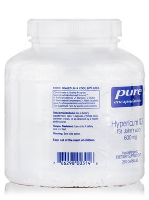 Звіробій Pure Encapsulations (Hypericum) 600 мг 250 капсул