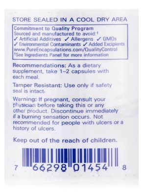 Пищеварительные ферменты с бетаином HCL Pure Encapsulations (Digestive Enzymes Ultra with Betaine HCL) 90 капсул купить в Киеве и Украине