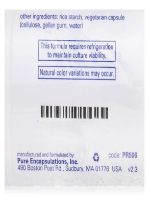 Probiotics Pure Encapsulations (Probiotic 50B) 60 capsules