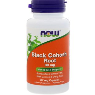 Клопогон кистевидный Now Foods (Black Cohosh Root) 90 капсул купить в Киеве и Украине