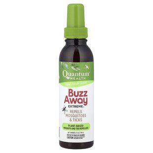 Quantum Health, Buzz Away Extreme&reg;, средство от комаров и клещей, свежесть, 118 мл (4 жидк. унции) купить в Киеве и Украине