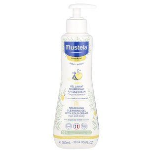 Mustela, дитячий живильний гель для волосся і тіла з охолоджуючим ефектом, для сухої шкіри, 300 мл (10,14 рідк. Унції)