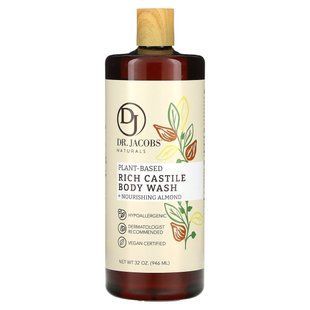 Dr. Jacobs Naturals, Plant-Based Rich Castile Body Wash, Nourishing Almond, 32 oz (946 ml) купить в Киеве и Украине