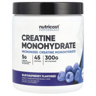 Nutricost, Performance, Creatine Monohydrate, Blue Raspberry, 10.7 oz (300 g) купить в Киеве и Украине