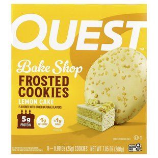 Quest Nutrition, Bake Shop, глазур, лимонний пиріг, 8 шт. по 25 г (0,88 унції)