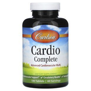 Кардио комплекс Carlson Labs (Cardio Complex) 180 таблеток купить в Киеве и Украине