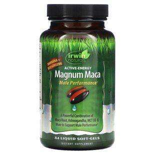 Irwin Naturals, Magnum, мака для чоловіків, 84 капсули з рідиною