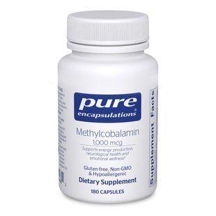 Метилкобаламін Pure Encapsulations (Methylcobalamin) 1000 мкг 180 капсул
